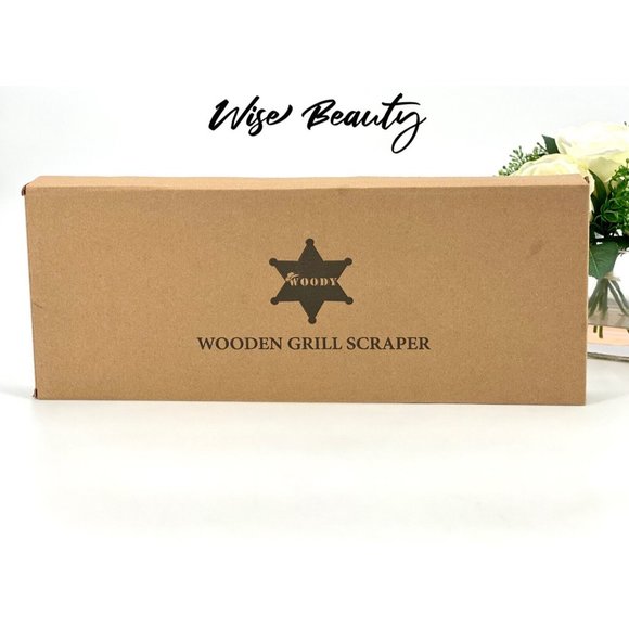 Woody Cedar Wood Grill Scraper & Meat Thermometer Bottle Opener Basting Brush - Picture 5 of 6